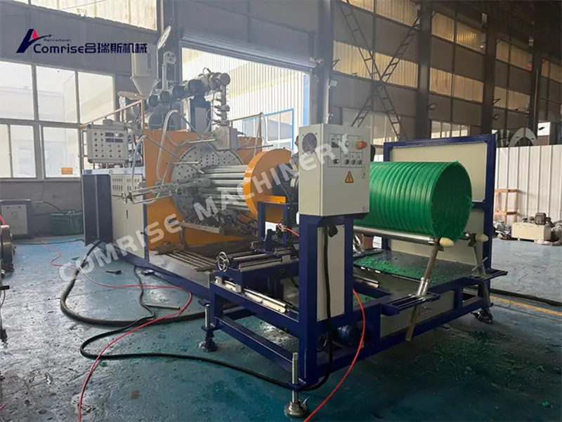 Comrise Büyük Çaplı Katı Duvar Sarılmış Boru Üretim Hattı Başarıyla Test Edildi Comrise Büyük Çaplı Katı Duvar Sarılmış Boru Üretim Hattı Başarıyla Test Edildi